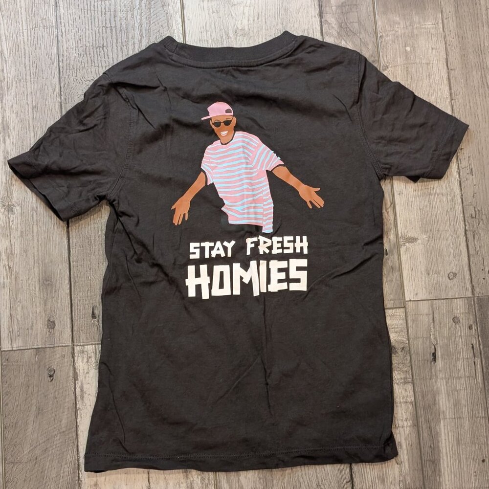 5️⃣ Cotton On Kids, Stay Fresh Homies T Shirt, Black, Sz 5